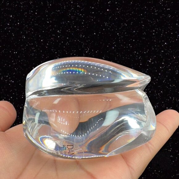 Vintage Dansk Clear Rose Blossom Flower Figurine Paperweight Made In Poland  3"T - Picture 6 of 11